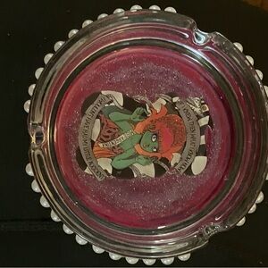 Vibrant Pink Art Glass Ashtray